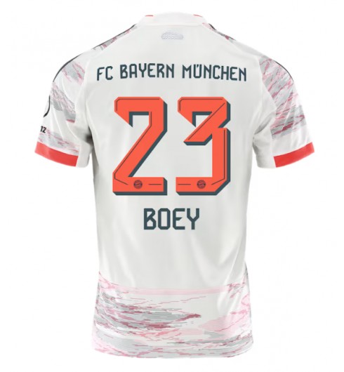 Bayern Munich Sacha Boey #23 Venkovní Dres 2025-26 Krátký Rukáv Bayern Munich Sacha Boey #23 Venkovní Dres 2025-26 Krátký Rukáv